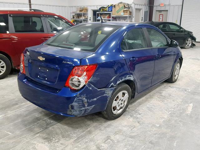 1G1JA5SH6D4113847 - 2013 CHEVROLET SONIC LS BLUE photo 4