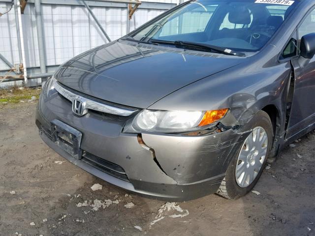 2HGFA16346H022068 - 2006 HONDA CIVIC DX V GRAY photo 9