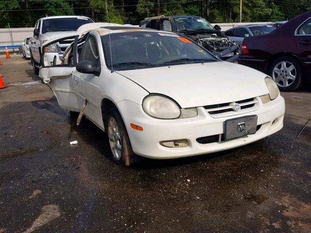 1B3ES56C42D643253 - 2002 DODGE NEON ES WHITE photo 1