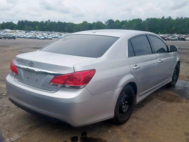 4T1BK3DB6BU383644 - 2011 TOYOTA AVALON BAS SILVER photo 4