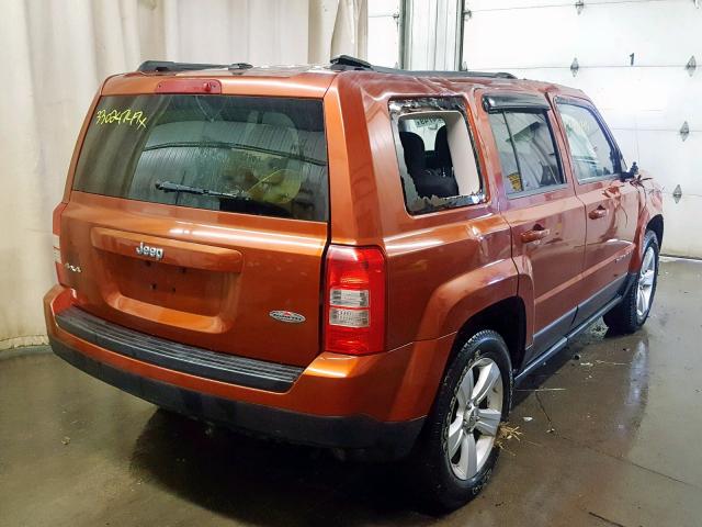 1C4NJRAB2CD594322 - 2012 JEEP PATRIOT ORANGE photo 4