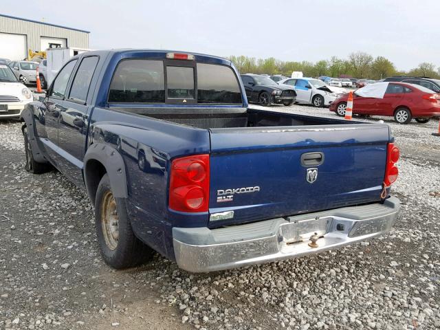 1D7HE48K85S304986 - 2005 DODGE DAKOTA QUA BLUE photo 3