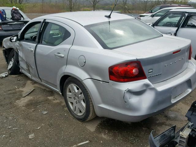 1B3BD4FG1BN537508 - 2011 DODGE AVENGER EX SILVER photo 3