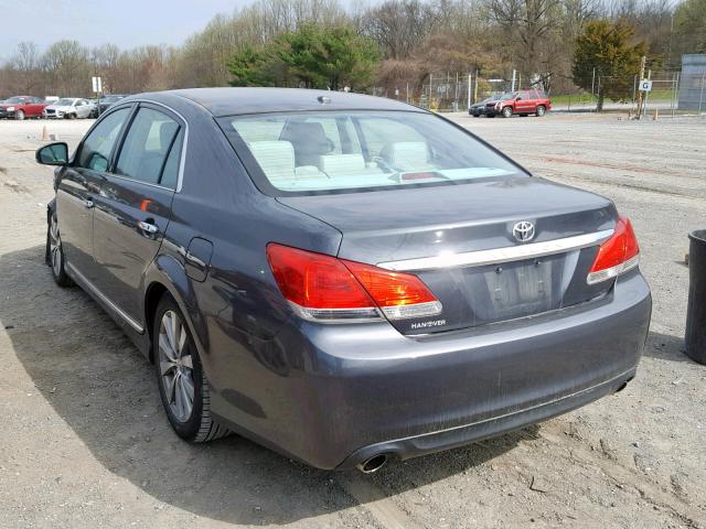 4T1BK3DB9BU425076 - 2011 TOYOTA AVALON BAS CHARCOAL photo 3