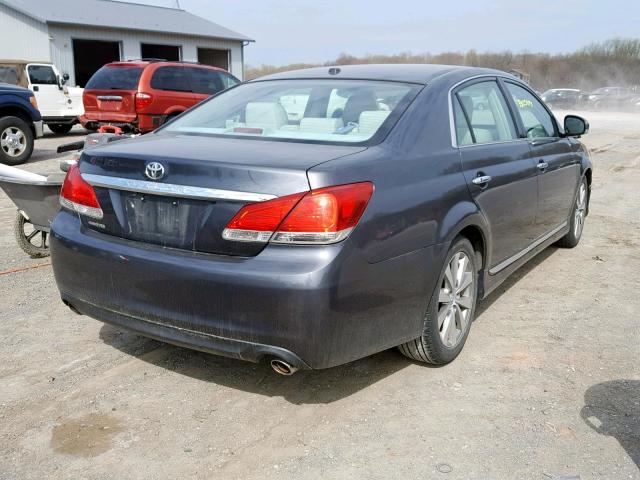 4T1BK3DB9BU425076 - 2011 TOYOTA AVALON BAS CHARCOAL photo 4