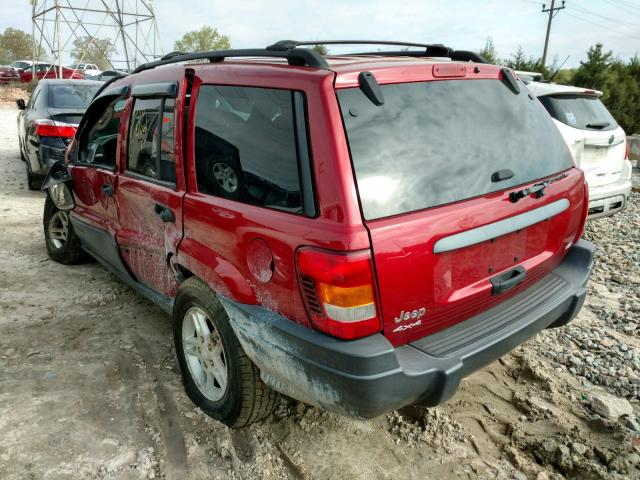 1J4GW48N54C332048 - 2004 JEEP GRAND CHER RED photo 3