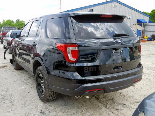 1FM5K8AR6JGA89881 - 2018 FORD EXPLORER P BLACK photo 3