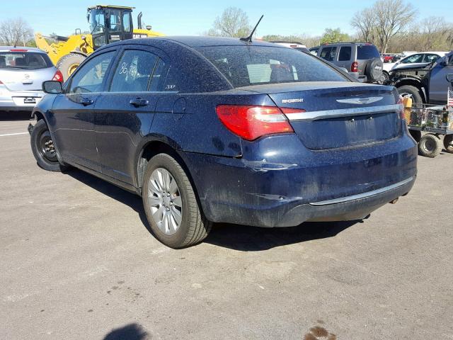 1C3CCBABXEN168145 - 2014 CHRYSLER 200 LX BLUE photo 3