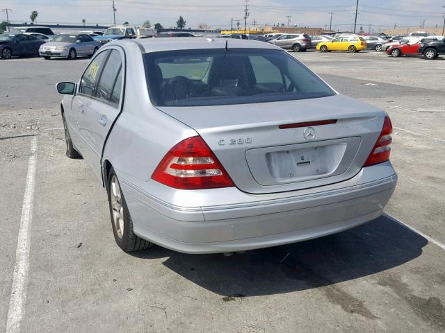 WDBRF54H87F886111 - 2007 MERCEDES-BENZ C 280 SILVER photo 3