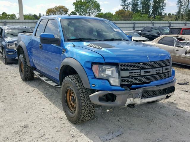 1FTEX1R61CFC89650 - 2012 FORD F150 SVT R BLUE photo 1