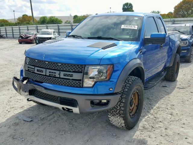 1FTEX1R61CFC89650 - 2012 FORD F150 SVT R BLUE photo 2