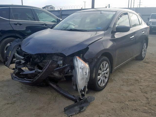 3N1AB7APXEY223407 - 2014 NISSAN SENTRA S GRAY photo 2