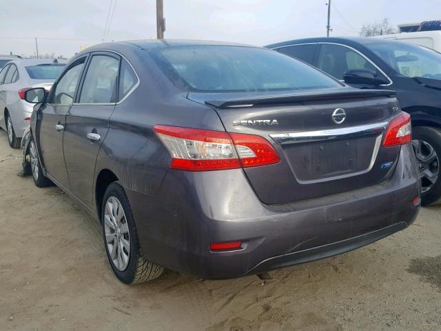 3N1AB7APXEY223407 - 2014 NISSAN SENTRA S GRAY photo 3