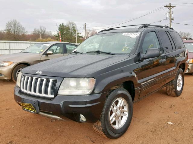 1J4GW48S14C171221 - 2004 JEEP GRAND CHER BLACK photo 2