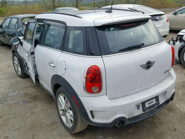 WMWZC5C51DWP32981 - 2013 MINI COOPER S C WHITE photo 3