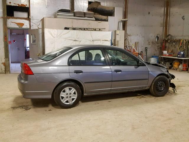 1HGES16315L006565 - 2005 HONDA CIVIC DX V GRAY photo 9