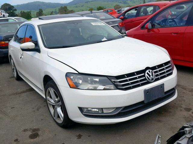 1VWCT7A31EC025854 - 2014 VOLKSWAGEN PASSAT SEL WHITE photo 1