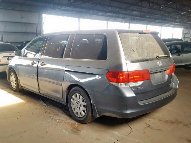 5FNRL38268B010390 - 2008 HONDA ODYSSEY LX GRAY photo 3