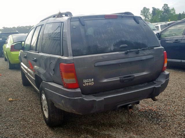 1J8GX48S93C588693 - 2003 JEEP GRAND CHER GRAY photo 3