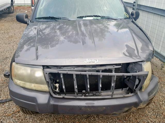 1J8GX48S93C588693 - 2003 JEEP GRAND CHER GRAY photo 7