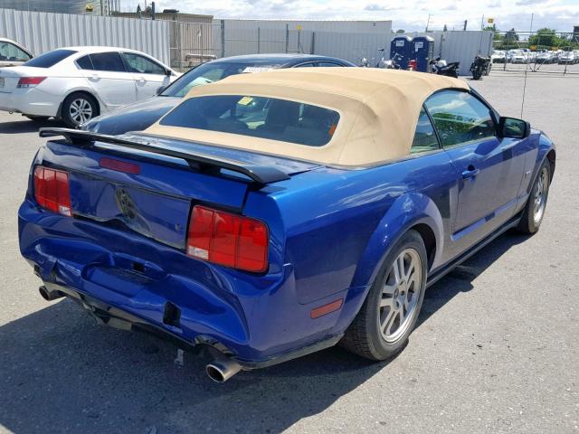 1ZVFT85H555164446 - 2005 FORD MUSTANG GT BLUE photo 4