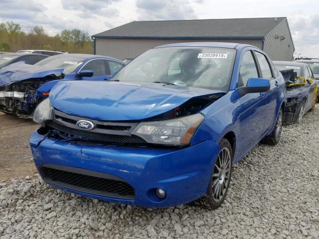 1FAHP3GN9BW184555 - 2011 FORD FOCUS SES BLUE photo 2