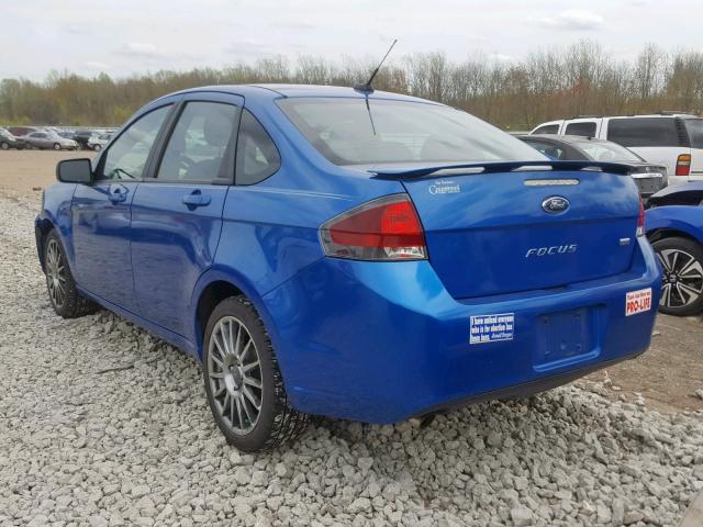 1FAHP3GN9BW184555 - 2011 FORD FOCUS SES BLUE photo 3