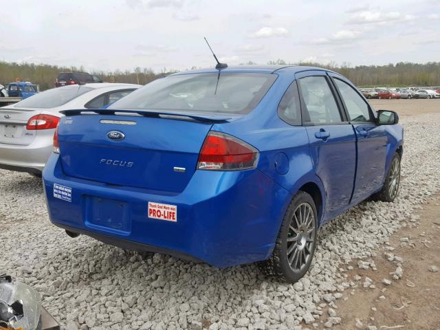 1FAHP3GN9BW184555 - 2011 FORD FOCUS SES BLUE photo 4