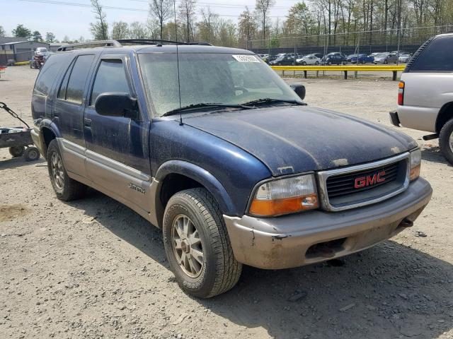 1GKDT13W812179543 - 2001 GMC JIMMY BLUE photo 1