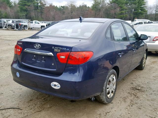 KMHDU4AD7AU025790 - 2010 HYUNDAI ELANTRA BL BLUE photo 4