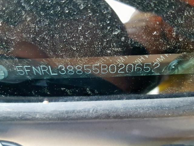 5FNRL38855B020652 - 2005 HONDA ODYSSEY TO RED photo 10