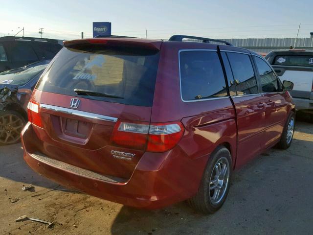 5FNRL38855B020652 - 2005 HONDA ODYSSEY TO RED photo 4