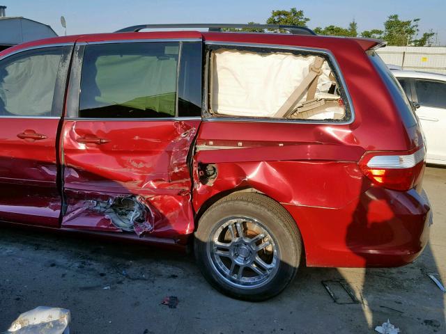 5FNRL38855B020652 - 2005 HONDA ODYSSEY TO RED photo 9