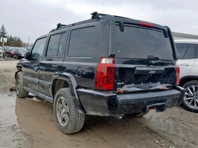 1J8HG48K26C203838 - 2006 JEEP COMMANDER BLACK photo 3