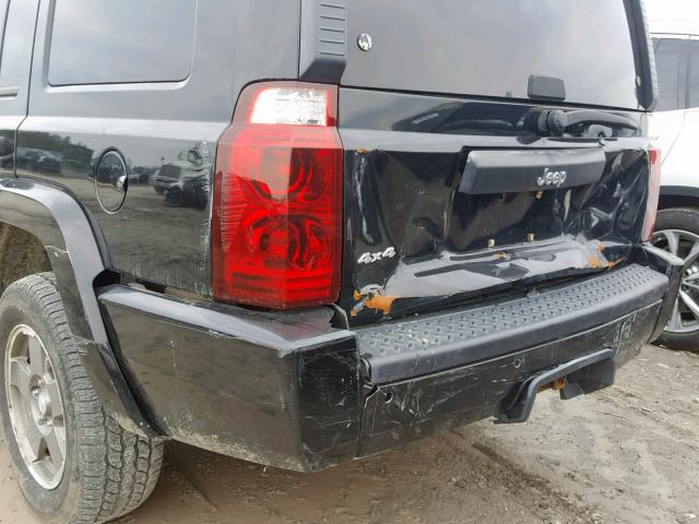 1J8HG48K26C203838 - 2006 JEEP COMMANDER BLACK photo 9