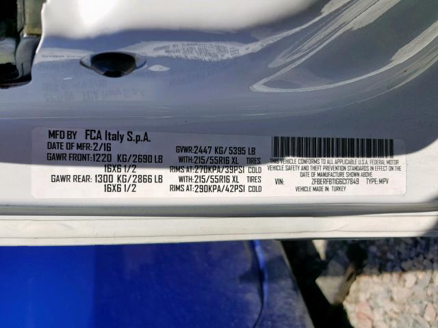 ZFBERFBT1G6C17849 - 2016 RAM PROMASTER 白色 照片 10