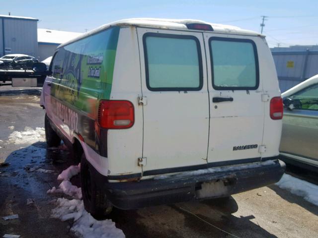 2B7JB21Y21K502068 - 2001 DODGE RAM VAN B2 WHITE photo 3