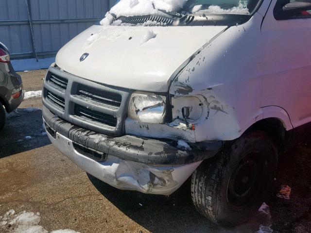 2B7JB21Y21K502068 - 2001 DODGE RAM VAN B2 WHITE photo 9