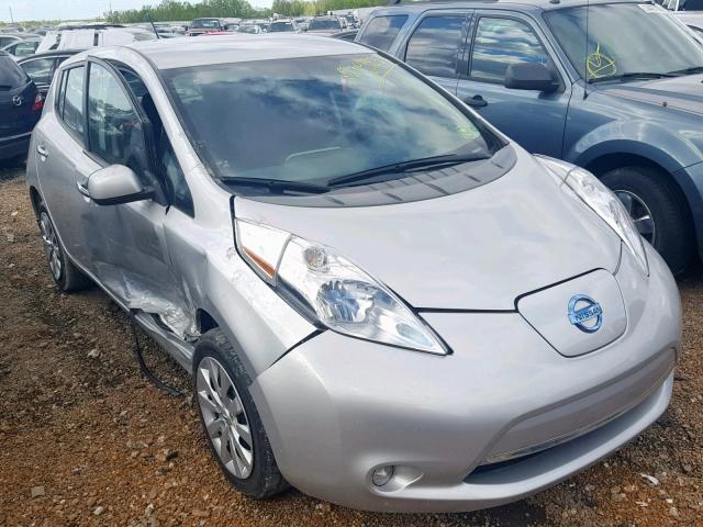 1N4AZ0CPXEC339122 - 2014 NISSAN LEAF S SILVER photo 1