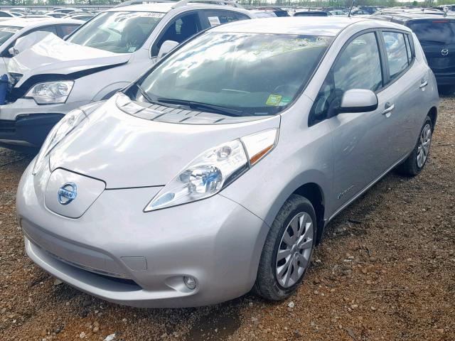 1N4AZ0CPXEC339122 - 2014 NISSAN LEAF S SILVER photo 2