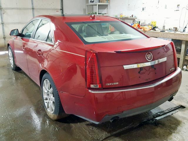 1G6DS57V290122143 - 2009 CADILLAC CTS HI FEA RED photo 3