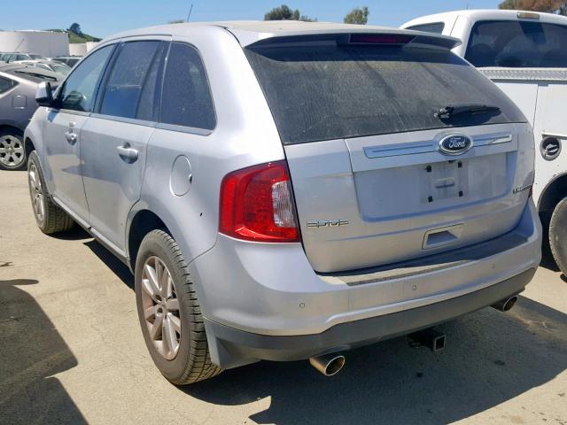 2FMDK3KC5BBA48319 - 2011 FORD EDGE LIMIT SILVER photo 3