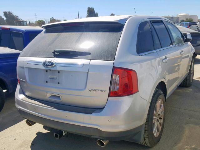 2FMDK3KC5BBA48319 - 2011 FORD EDGE LIMIT SILVER photo 4