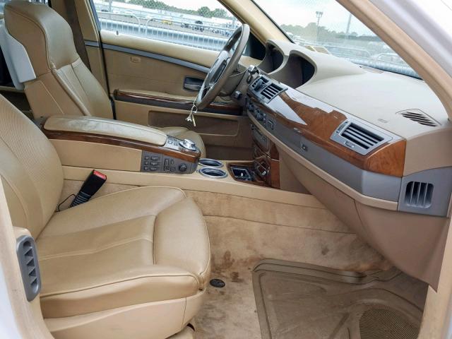 WBAGN634X4DS45921 - 2004 BMW 745 LI WHITE photo 5