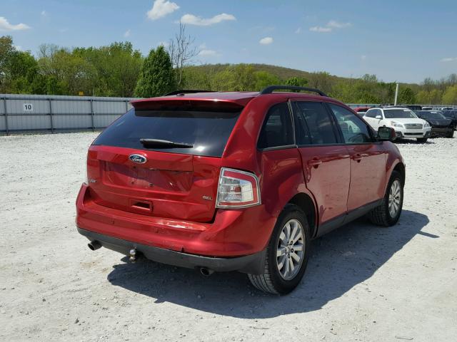 2FMDK3JC3ABB45616 - 2010 FORD EDGE SEL RED photo 4