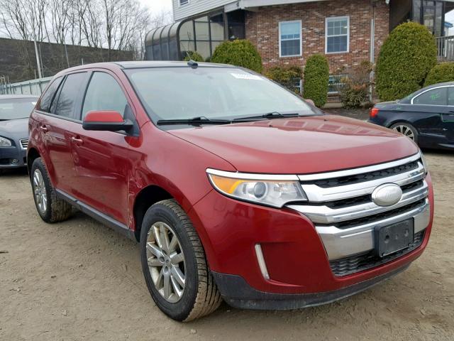 2FMDK4JC9DBB19306 - 2013 FORD EDGE SEL RED photo 1