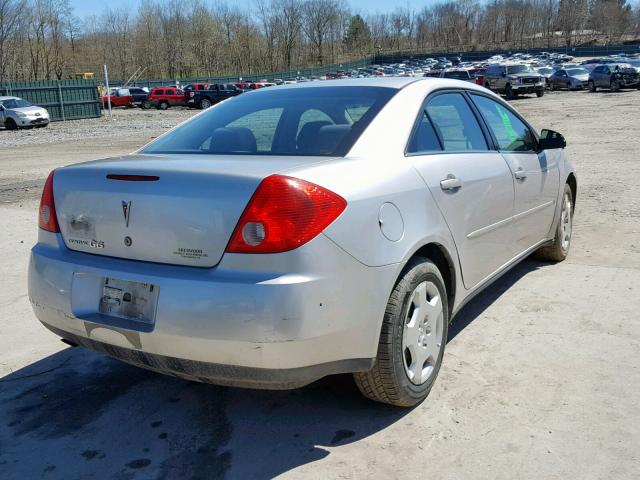 1G2ZF57B684116273 - 2008 PONTIAC G6 VALUE L SILVER photo 4