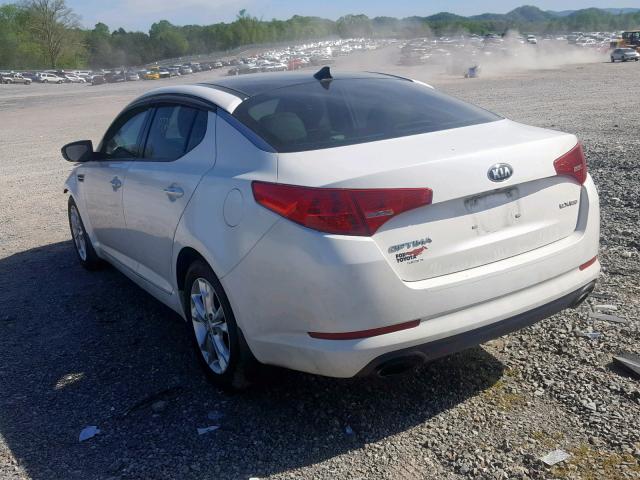 5XXGN4A70DG142176 - 2013 KIA OPTIMA EX WHITE photo 3