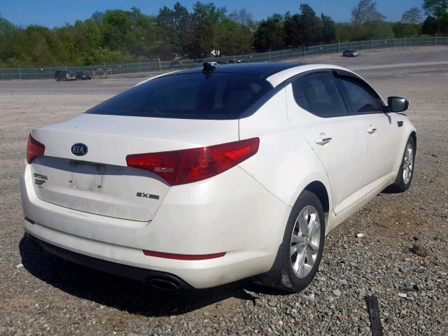 5XXGN4A70DG142176 - 2013 KIA OPTIMA EX WHITE photo 4