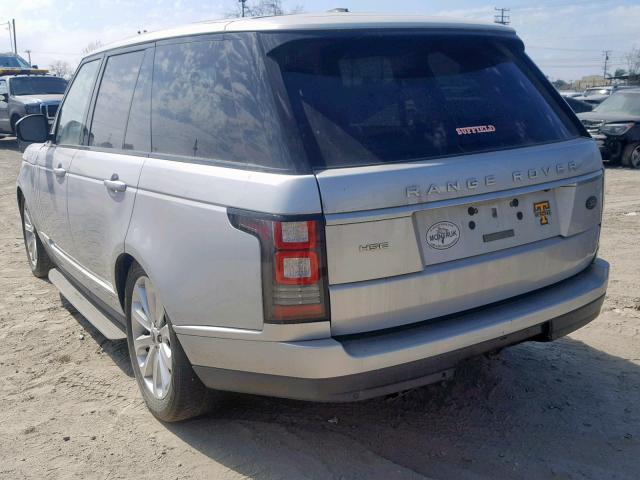 SALGS2DF6DA104293 - 2013 LAND ROVER RANGE ROVE SILVER photo 3